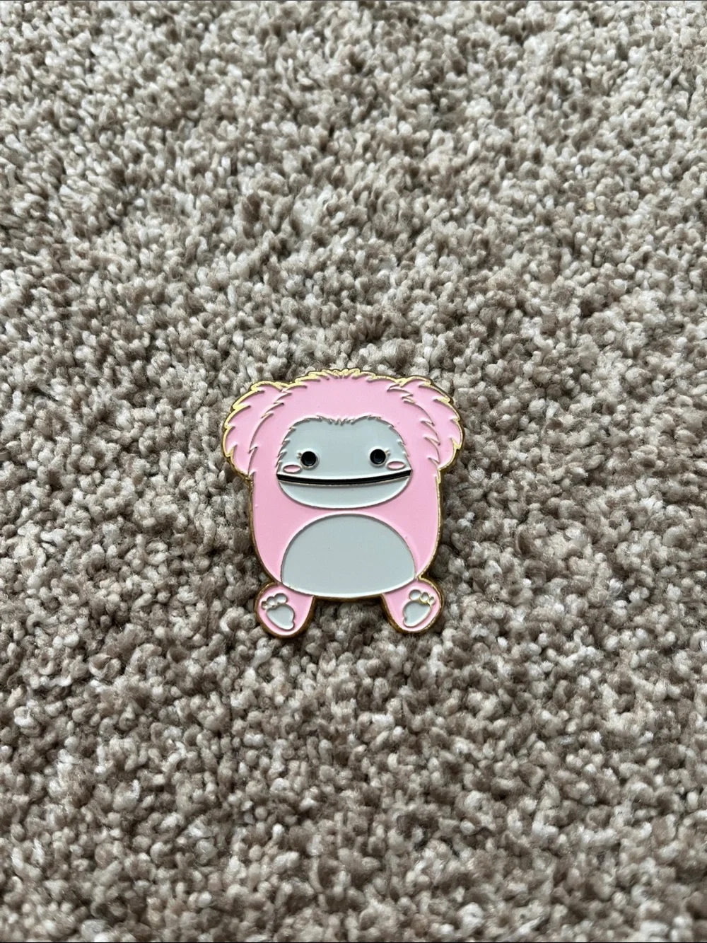 Squishmallows Pink Yeti Enamel Pin